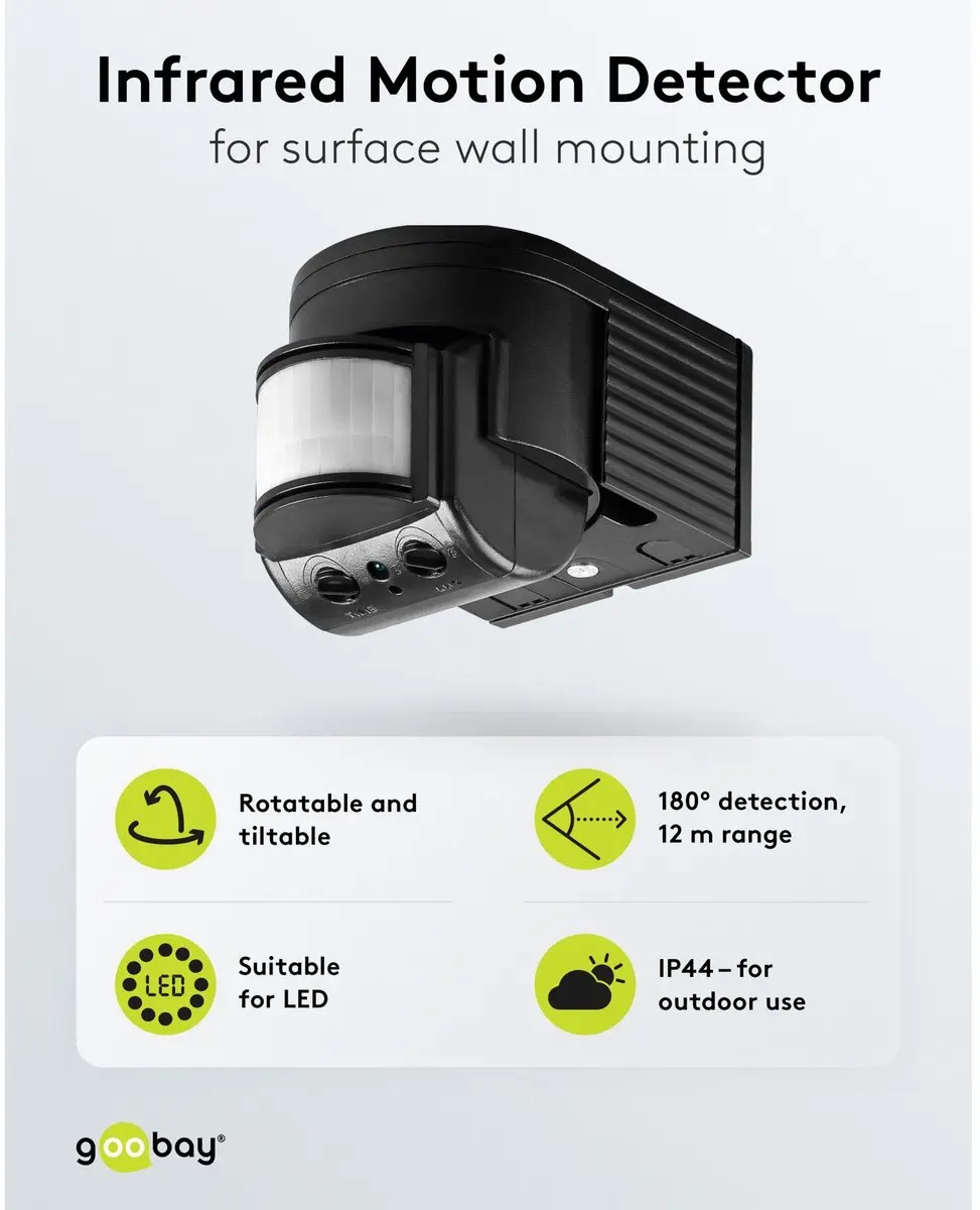 Goobay Infrarood Motion ODA Bewegingsmelder 12m - afbeelding 6 van 6