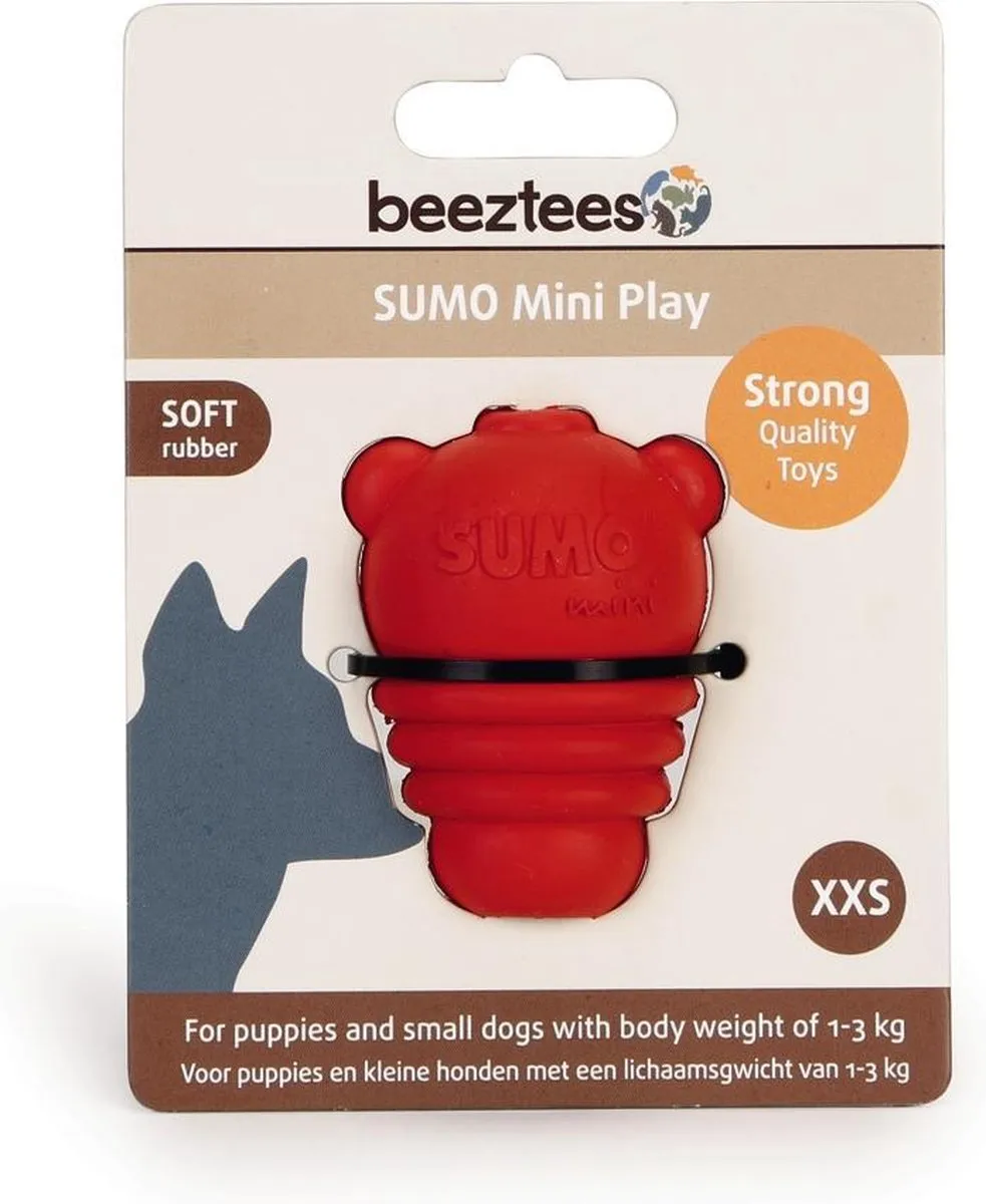 Beeztees Sumo Mini Play Hondenspeelgoed - Rood XXS