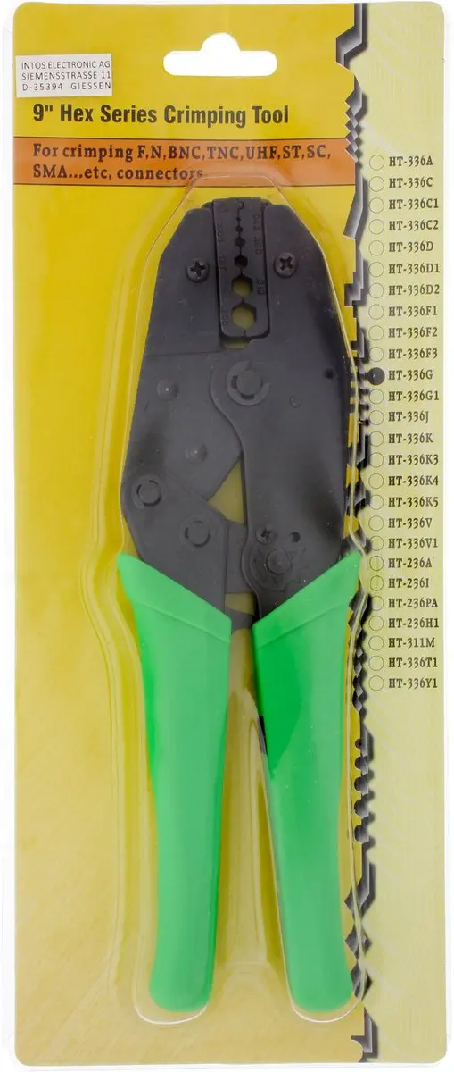 InLine Krimptang HT-336G voor coaxkabels - afbeelding 3 van 6