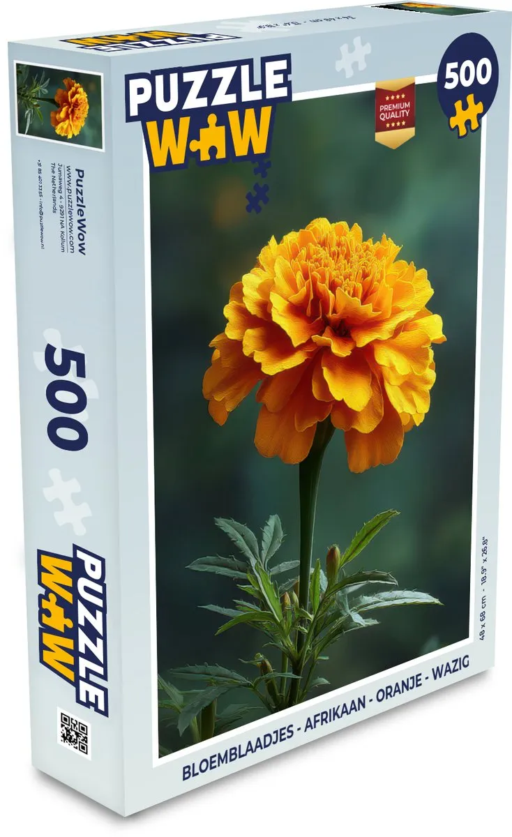 PuzzleWow Bloemblaadjes Oranje Legpuzzel 500 Stuks