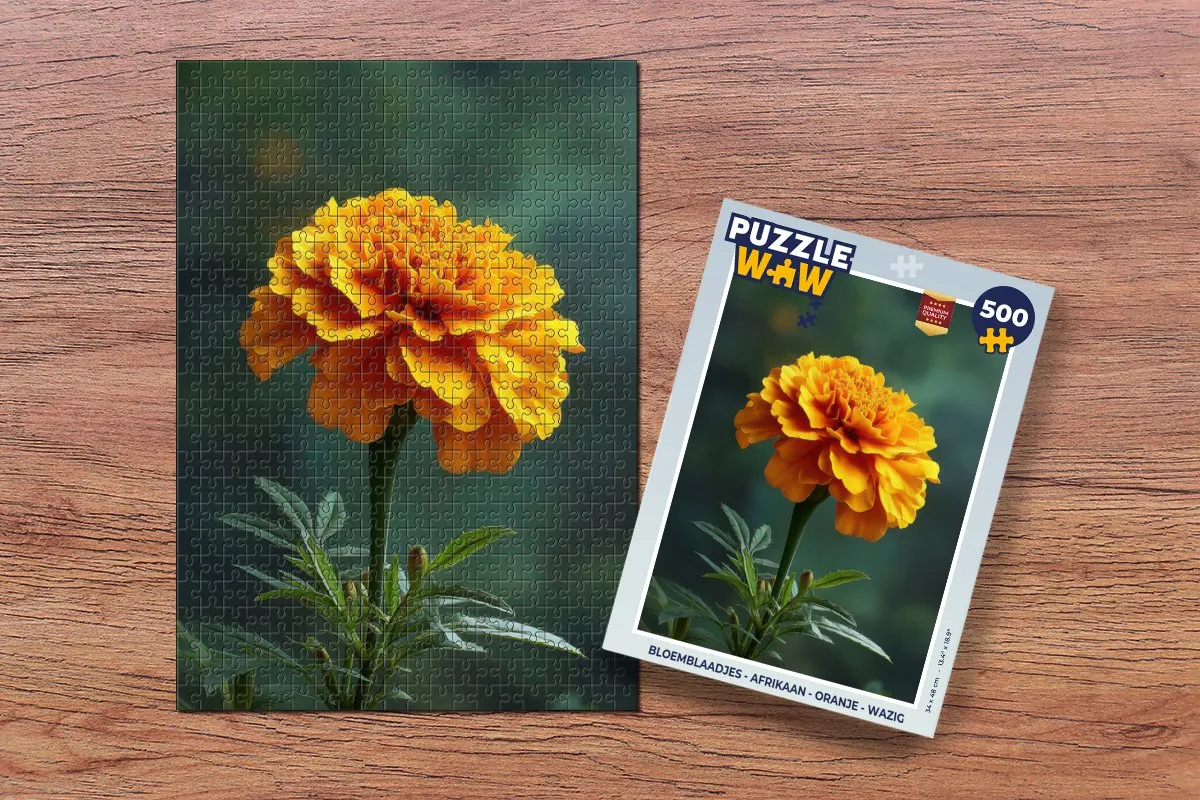 PuzzleWow Bloemblaadjes Oranje Legpuzzel 500 Stuks