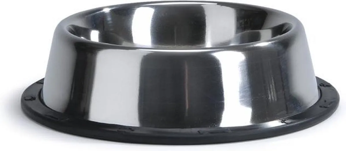 Beeztees Steeldish Hondenvoerbak 0,9L - Ø25cm - RVS