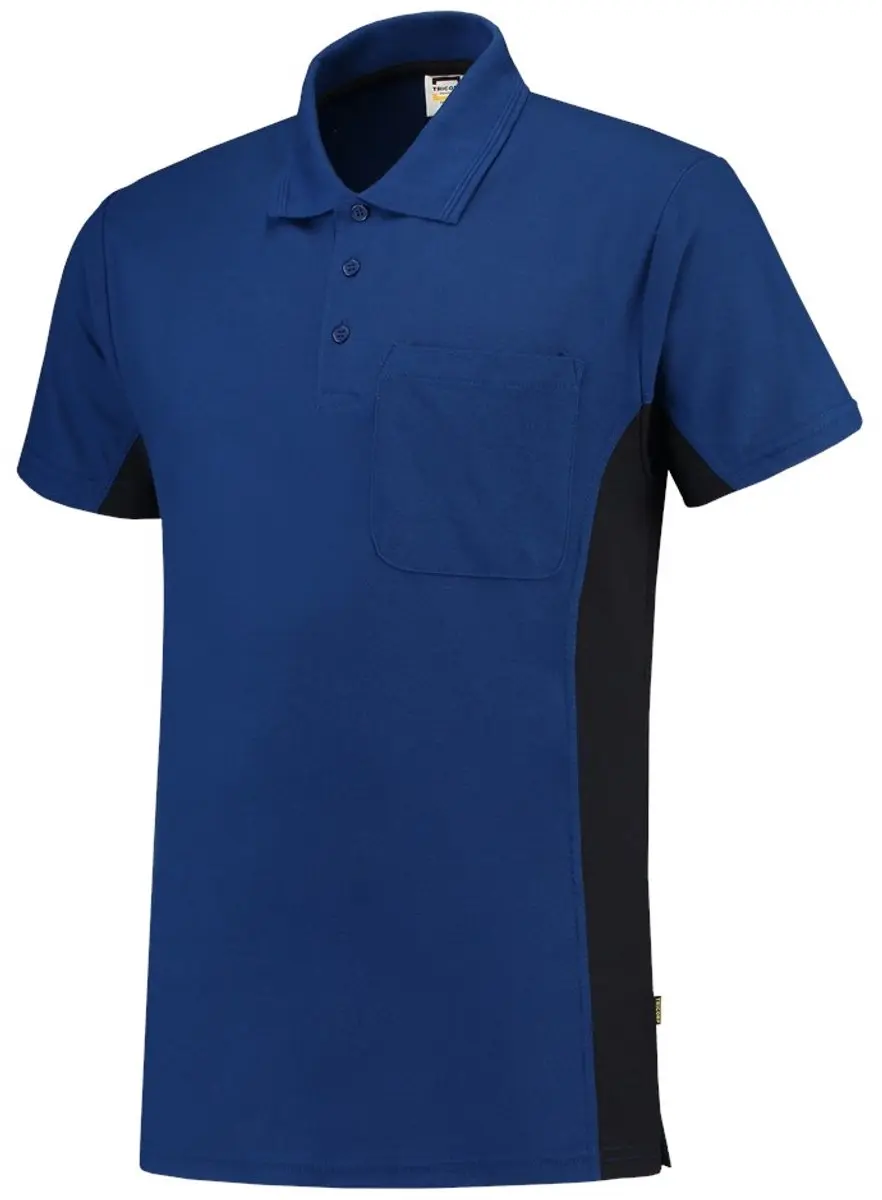 Tricorp Poloshirt Bicolor Borstzak 202002  Koningsblauw / Navy