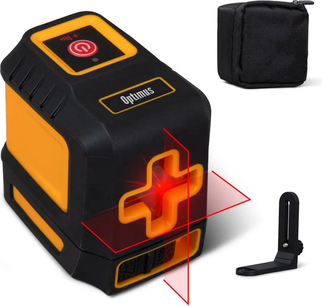 Optimus Professionele Kruislijnlaser Zelfnivellerend incl. Batterijen