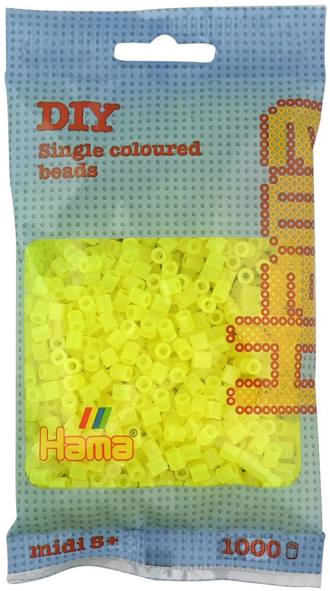 Hama Strijkkralen 1000 Stuks - Geel Neon