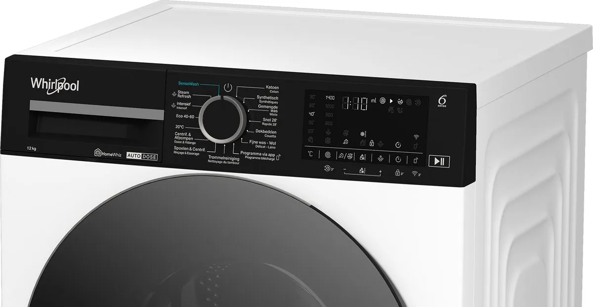 Whirlpool WPM 27W ADS BE Wasmachine 12kg 1400 RPM - Wit