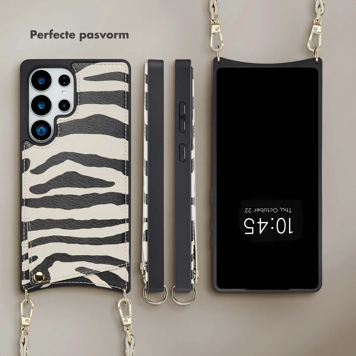Selencia Hoesje Samsung Galaxy S25 Ultra - Zazzy Zebra - 2 Pasjes