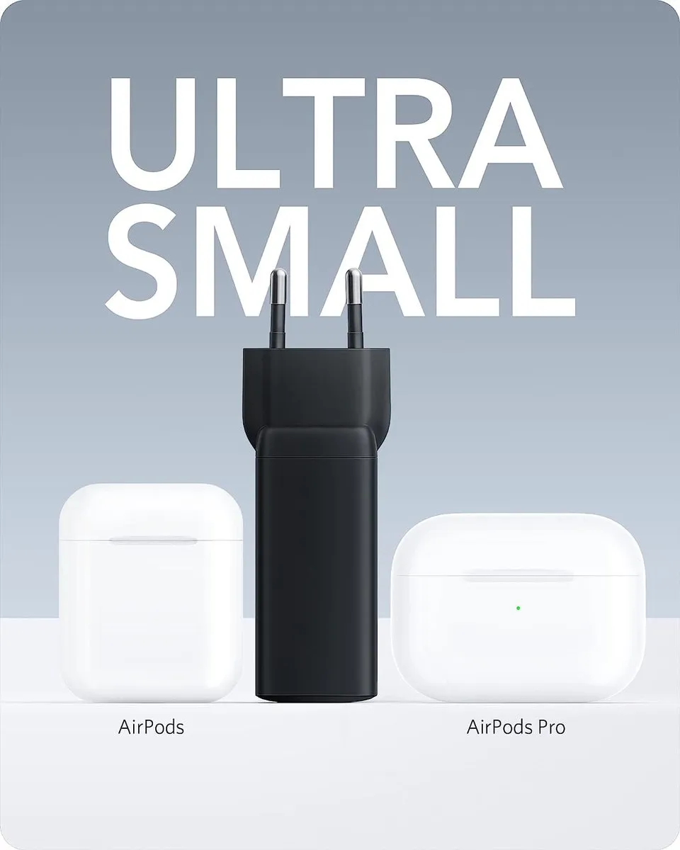Anker 735 Nano II AC Sneloplader 3x - Zwart