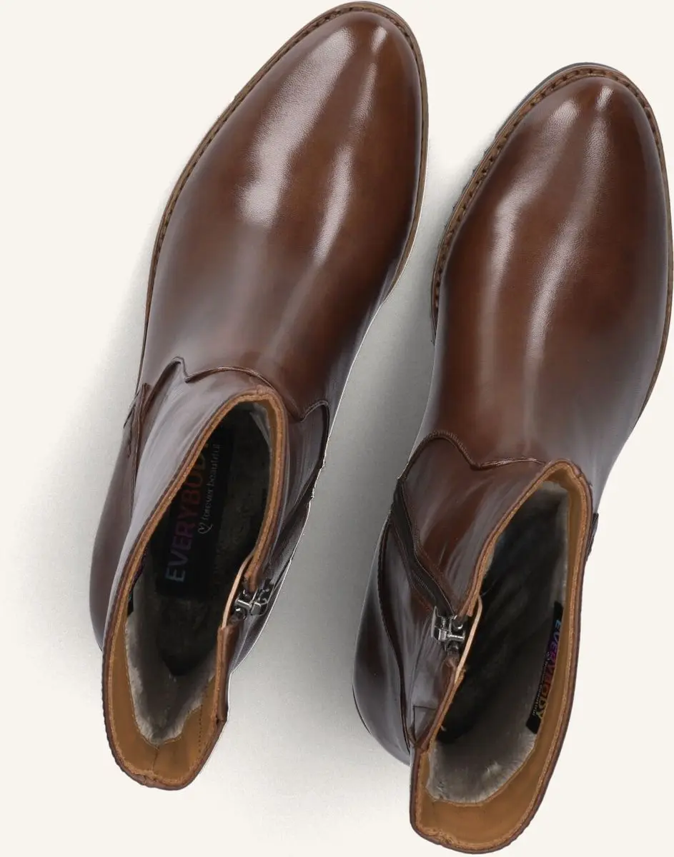 EVERYBODY Bee Enkellaarsjes - Enkelboots met rits - Dames - Bruin - Maat 37 - afbeelding 6 van 6