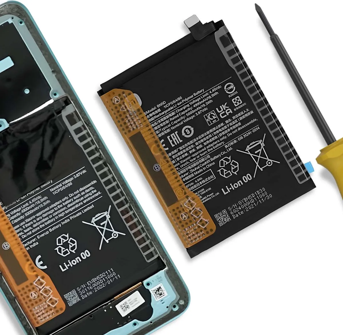 Xiaomi Redmi Note 11 4G/11S 4G Batterij 5000mAh - Zwart