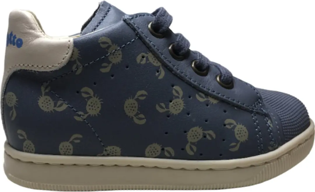 Falcotto veter rubberen neus krab lederen sneakers Moon blauw Mt 23