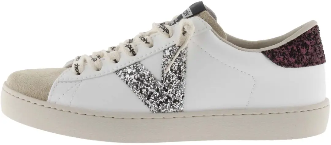 Victoria Berlín Glitter Cordon Logo Sneakers Wit - afbeelding 6 van 6