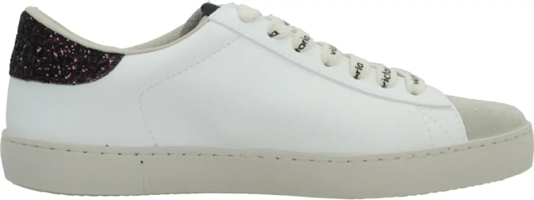 Victoria Berlín Glitter Cordon Logo Sneakers Wit