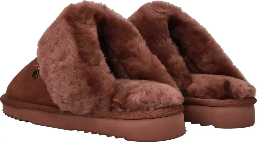 Warmbat Flurry Women Suede Dames Sloffen - Rood/Bruin - Maat 38 - afbeelding 4 van 6