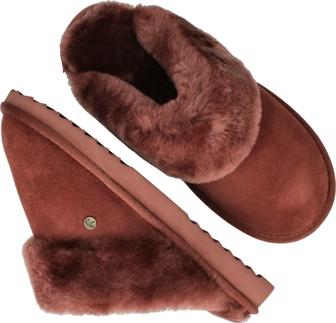 Warmbat Flurry Women Suede Dames Sloffen - Rood/Bruin - Maat 38 - afbeelding 5 van 6