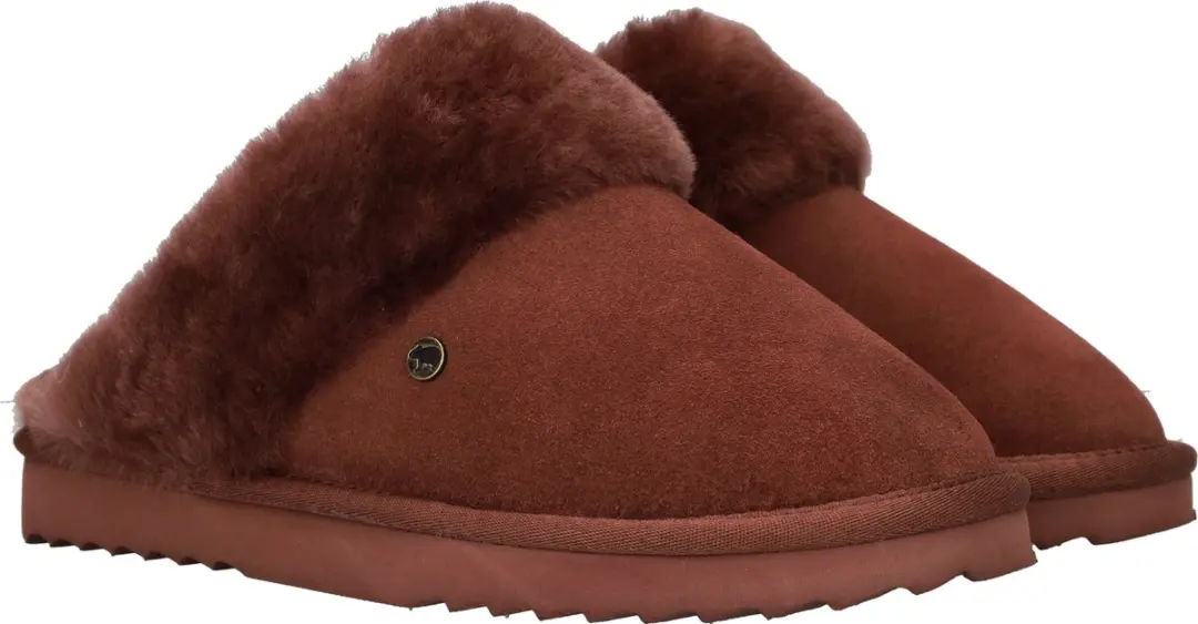 Warmbat Flurry Women Suede Dames Sloffen - Rood/Bruin - Maat 38 - afbeelding 3 van 6