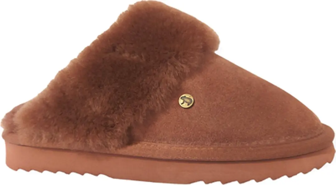 Warmbat Flurry Women Suede Dames Sloffen - Rood/Bruin - Maat 38 - afbeelding 2 van 6