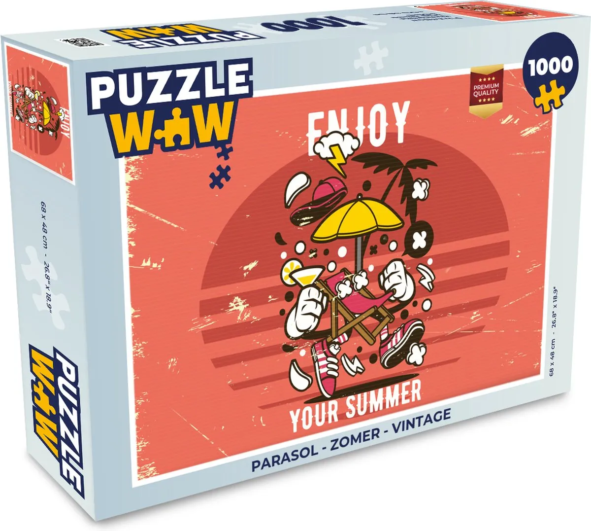 PuzzleWow Vintage Legpuzzel 1000 Stuks