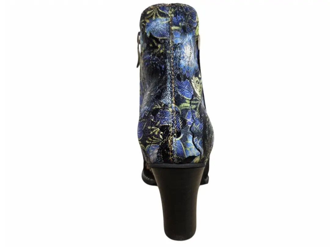 Laura Vita Elcodieo 530 Blue Enkellaarzen Blauw Gebloemd Suede Dames - Blauw - 41 - afbeelding 3 van 6