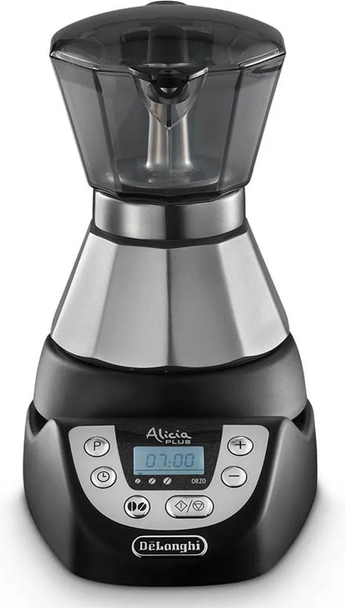 De'Longhi Alicia Plus EMKP 21.B Elektrische Moka Express - 2 Kopjes - 450W - Zwart/Roestvrijstaal