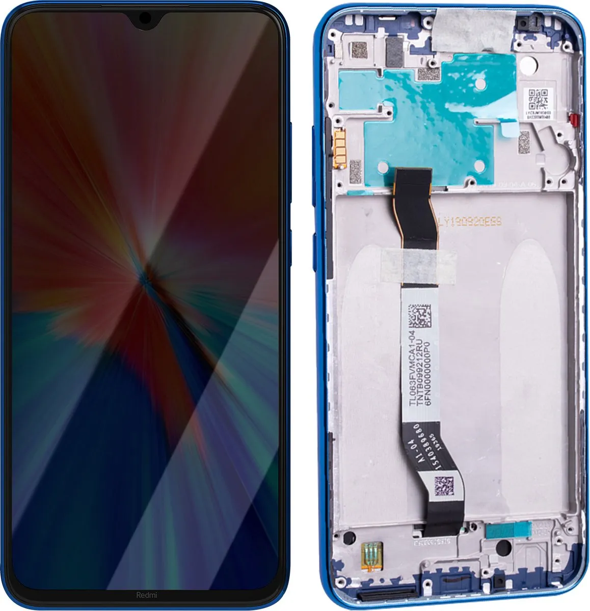 Xiaomi Redmi Note 8 Scherm + Kader Blauw