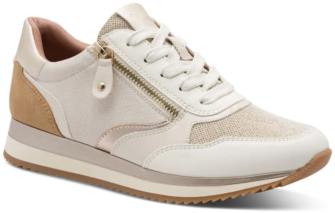 Jana Dames Sneaker - 23774-414 Ivoor/Combi - Wijdte H - Maat 37