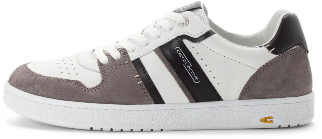 camel active Sneakers van glad leer en suède