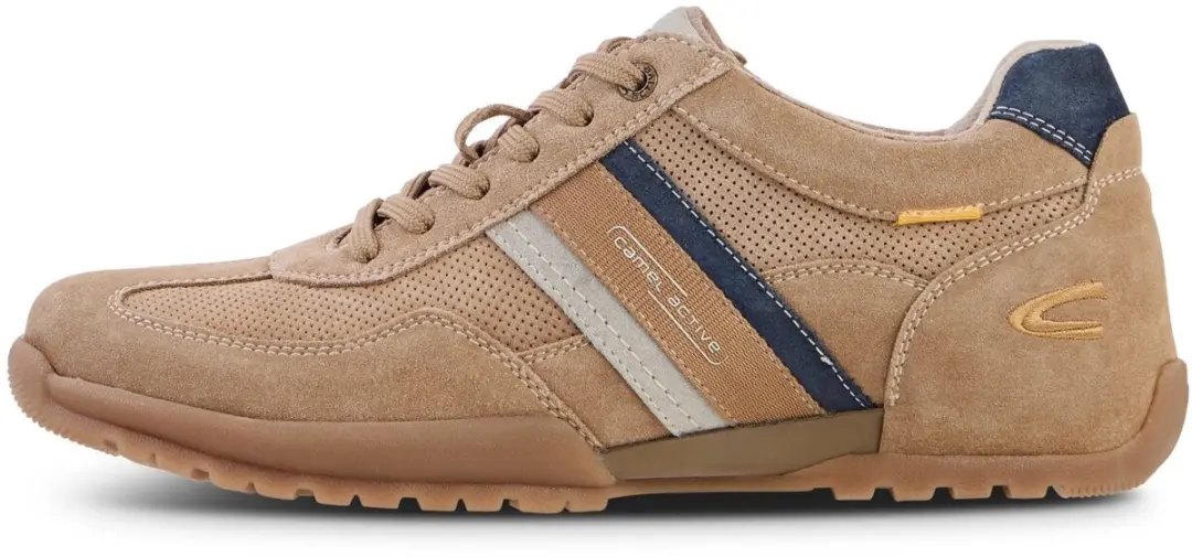 camel active Leren sneakers met klassieke vetersluiting - Maat menswear-42 - Beige