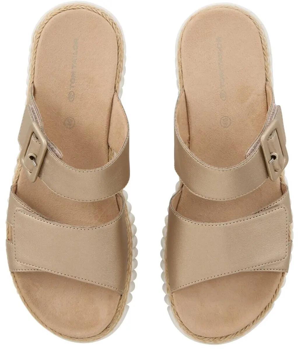 Tom Tailor - Sandalen in metallic look - Maat 40 - gold