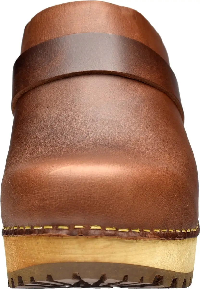 Sanita Wood-Peleni Chunk Open BRUIN - Maat 38