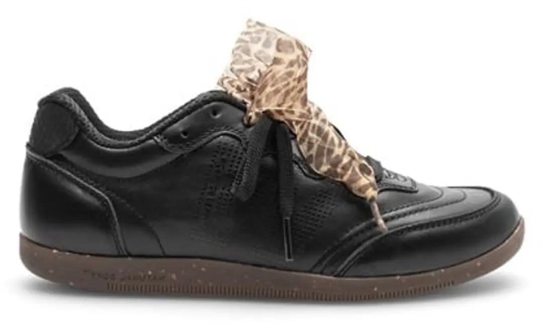 Woden Nanna dames sneakers zwart leer