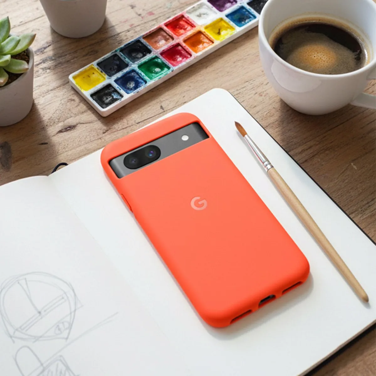 Google Pixel 8a Hoes GGLGA05492 - Oranje