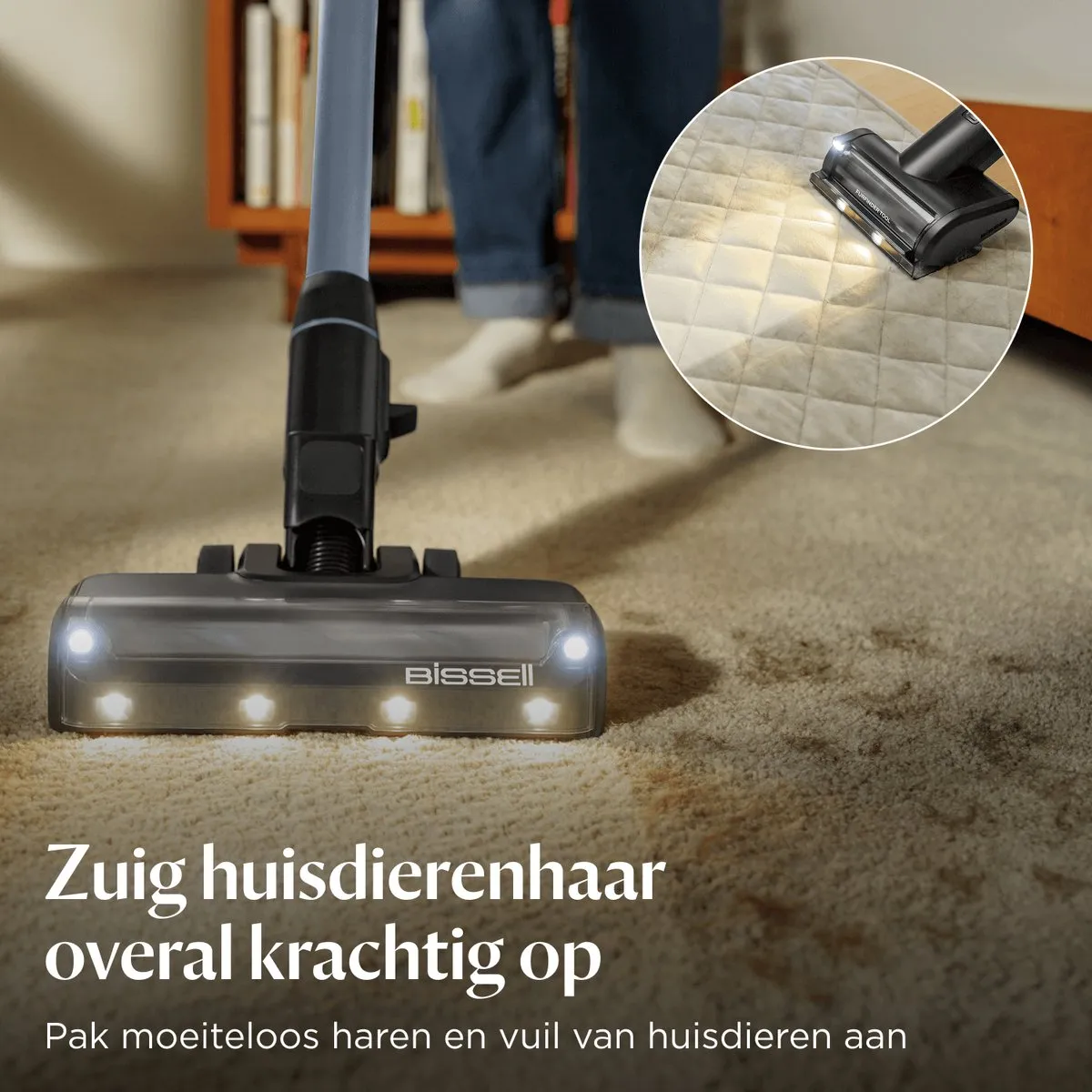 BISSELL PowerClean FurFinder 4090N Draadloze Stofzuiger - 200W - 40 Min - Zwart