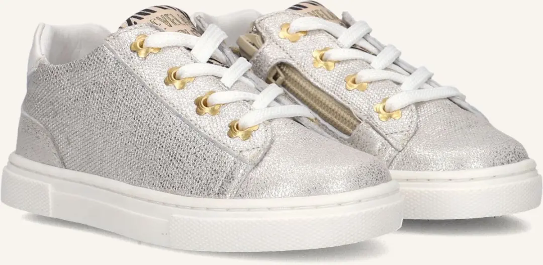 Develab 44708 Sneakers Meisjes - Leren Sneaker - Zilver - Maat 22 - afbeelding 6 van 6