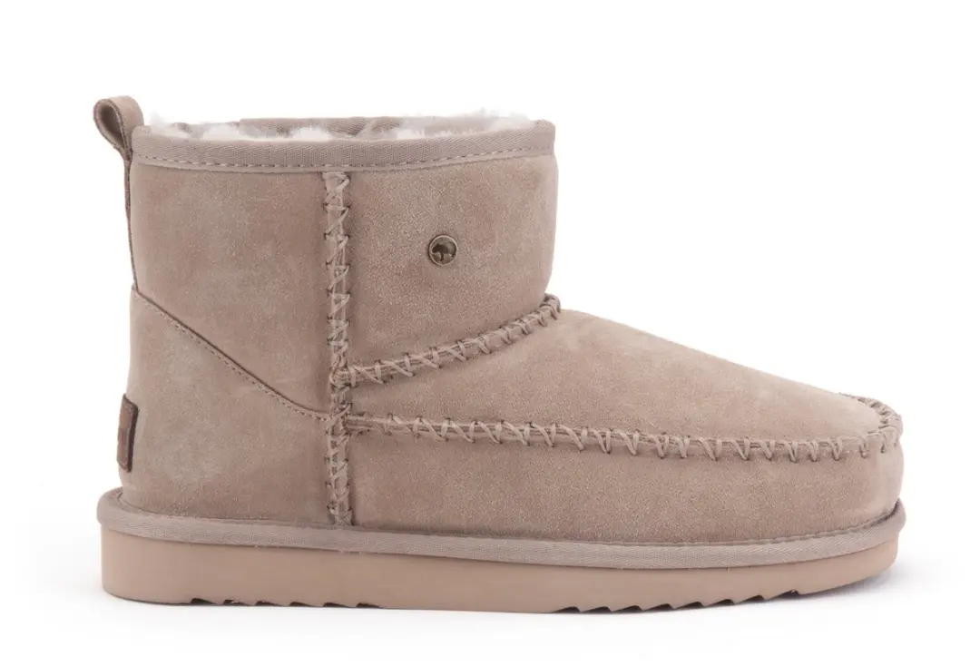 Warmbat Wallaby Suede boot Stitch Dames Laarzen - Taupe