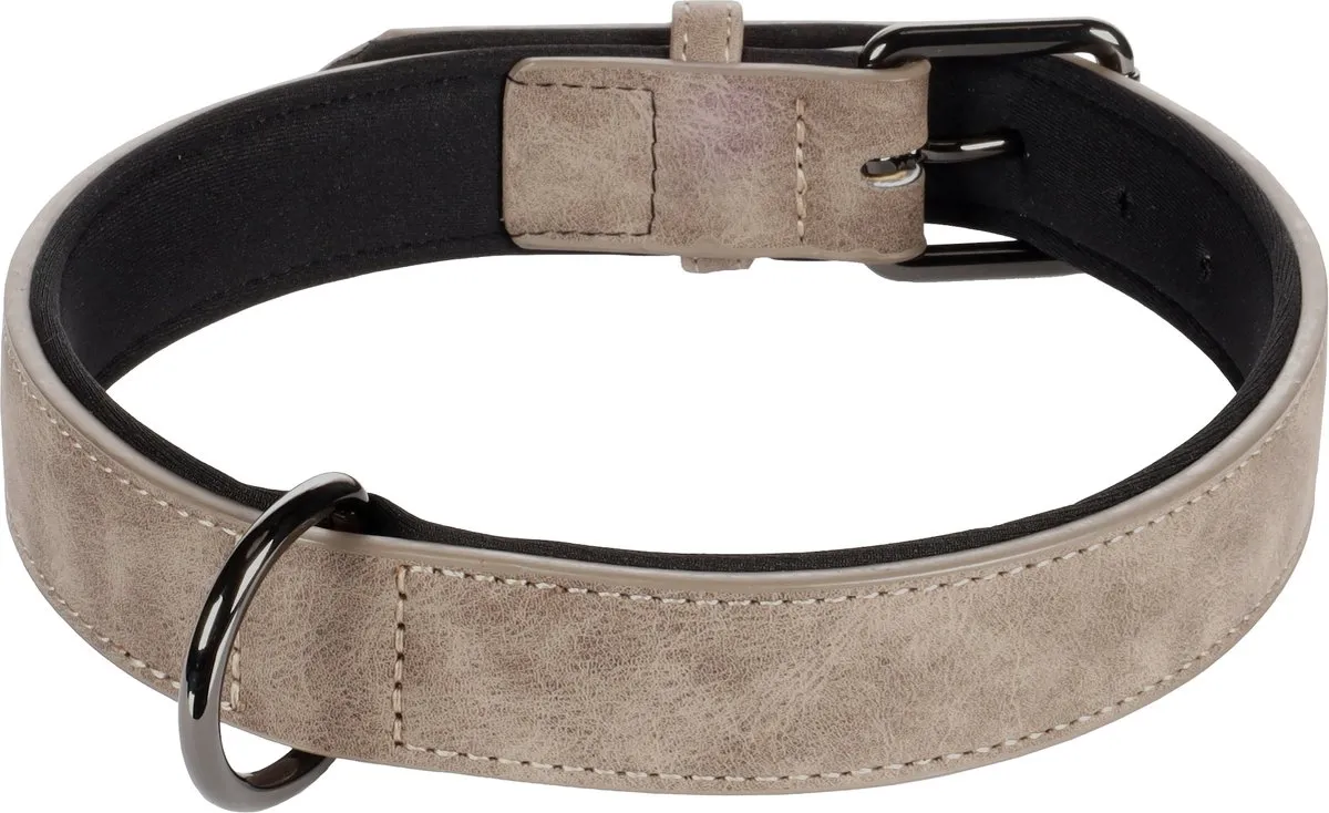 Flamingo Delu Halsband Honden - XL 47-57cm - Taupe
