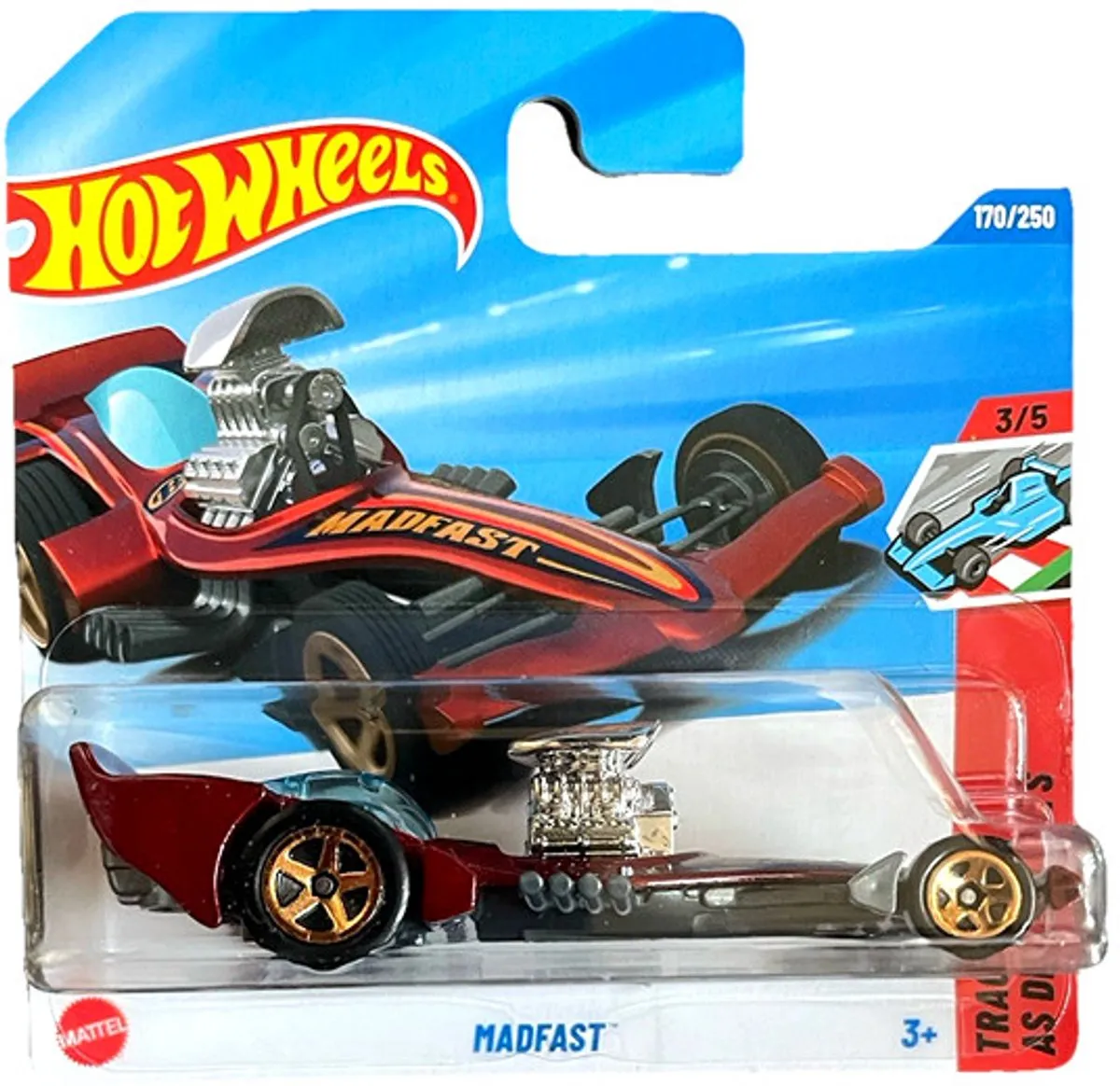 Hot Wheels MadFast Bordo Red 1:64 Track Aces