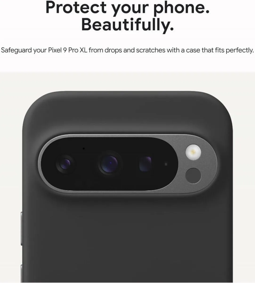 Google Pixel 9 Pro XL Siliconen Hoesje GGLGA05656 - Zwart