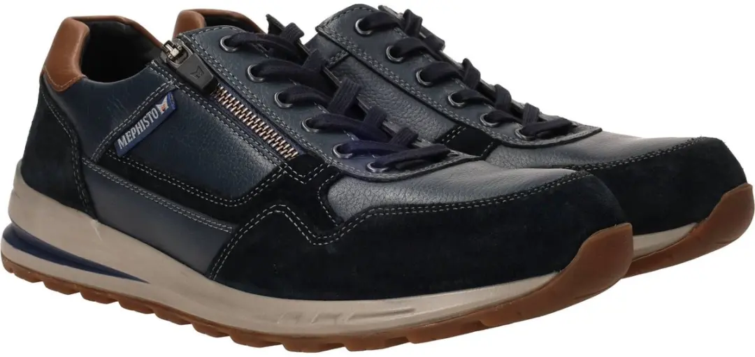 Heren Veterschoenen Mephisto Bradley Velsport Blue Blauw - Maat 39 - afbeelding 2 van 6