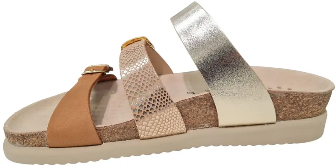 Mephisto Hyacinta Leren Dames Slippers - Goud Bruin - 42 - afbeelding 5 van 6
