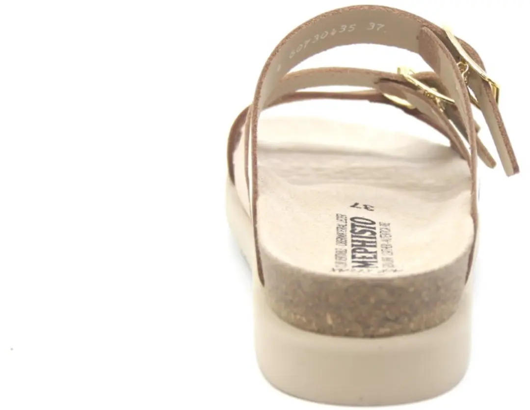 Mephisto Hyacinta Leren Dames Slippers - Goud Bruin - 42 - afbeelding 6 van 6