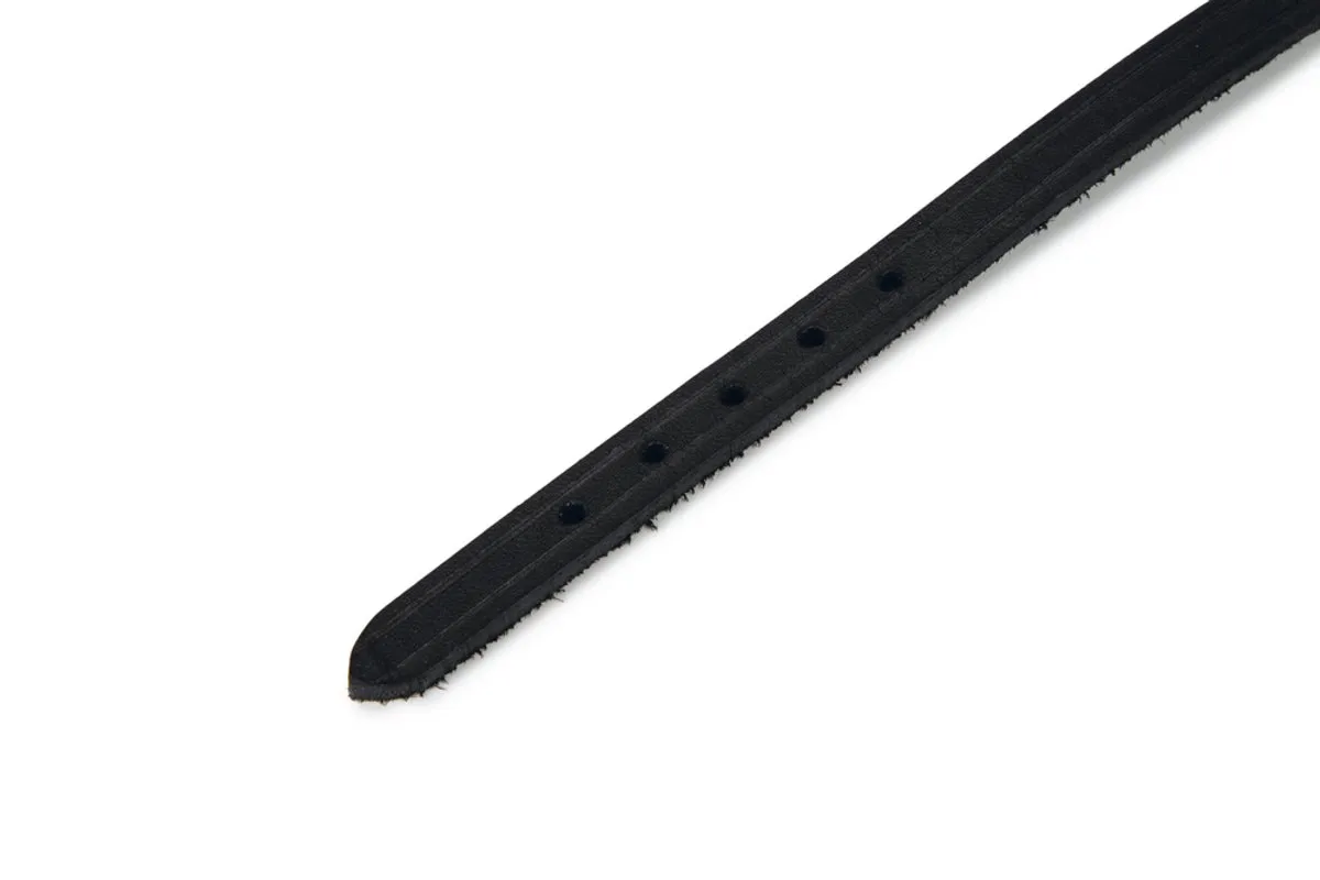 Beeztees Halsband Hond Leer - Zwart - 17,5-22,5cm x 10mm