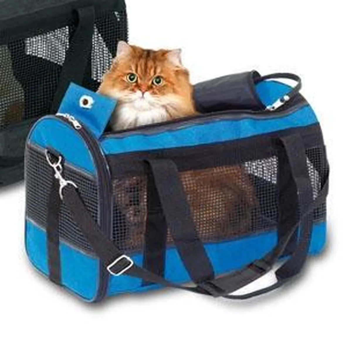 Flamingo Divina Honden/Katten Draagtas - Blauw 50x28x30cm