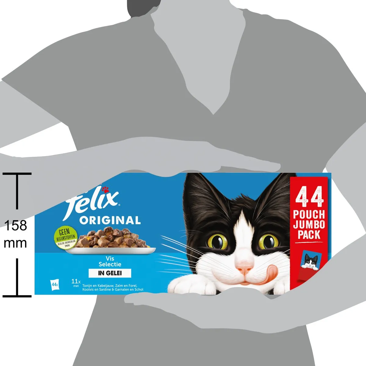 Felix Original Gelei Kattenvoer Vis Selectie 44x85g - afbeelding 6 van 6