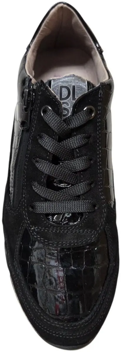 DL Sport 7118 944 Sneakers - Zwart Suede - afbeelding 3 van 4
