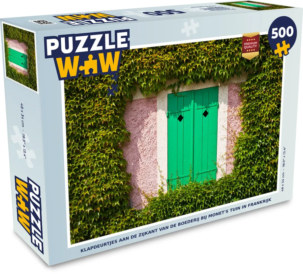 PuzzleWow Monet's Tuin Legpuzzel 500 Stuks - Multicolor