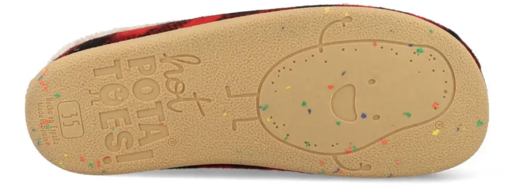 Hot Potatoes Sloffen - Maat 36 - Unisex - zwart/rood - afbeelding 2 van 6