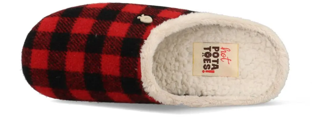 Hot Potatoes Sloffen - Maat 36 - Unisex - zwart/rood - afbeelding 3 van 6