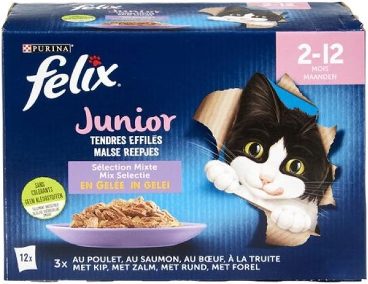 Felix Junior Gelei Mix Selectie Kattenvoer