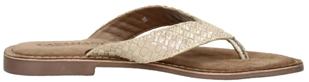 Lazamani Dames Slippers Weave - Gold - afbeelding 2 van 6